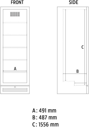 Klimaitalia Getränkekühlschrank 360lt ICOOL 402G SZ Schwarz
