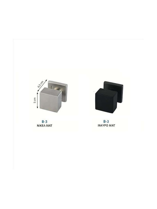 Μπουλ Εξώπορτας Μαύρο Τετράγωνο 50mm Import Hellas B-03 Μπουλ Εξώπορτας Μαύρο Τετράγωνο 50mm Import Hellas B-03