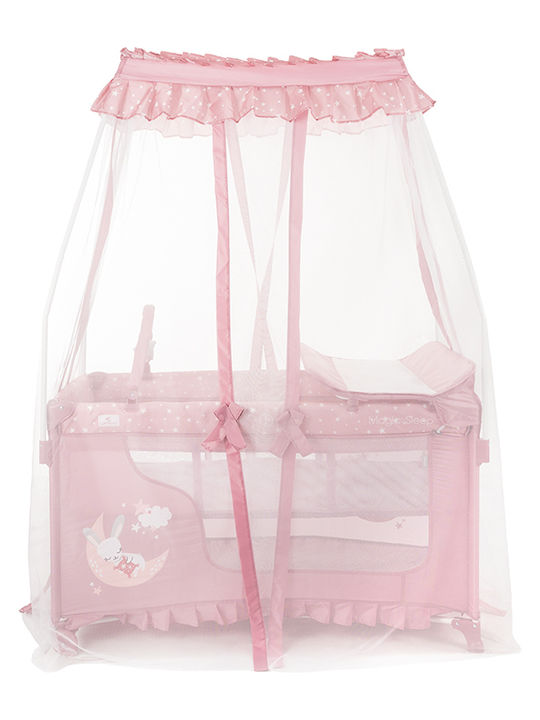 Lorelli Magic Sleep Laufstall 2 Ebenen mit Matratze Rosa