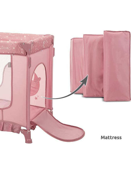 Lorelli Magic Sleep Laufstall 2 Ebenen mit Matratze Rosa