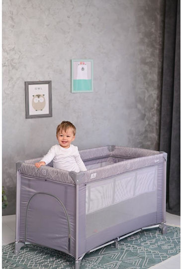 Lorelli Torino Playpen 2 Levels with Mattress Lemon Curry Floral 127x68cm