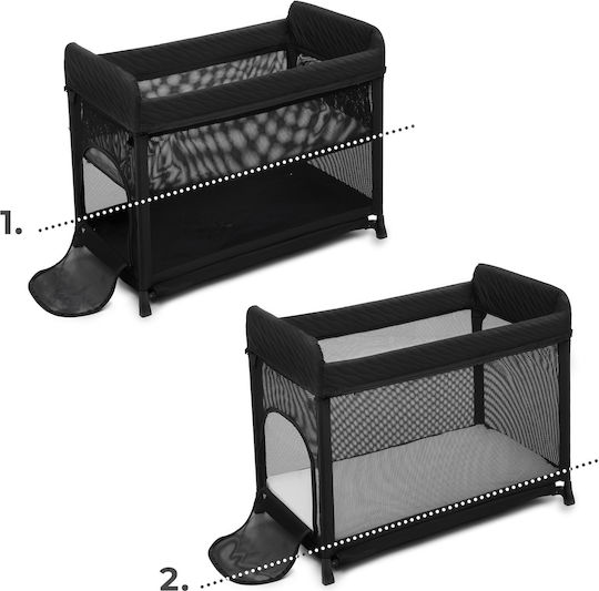 Kinderkraft Moon Dream Loc de joacă cu Saltea Negru