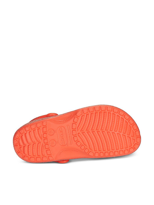 Crocs Classic Iridescent Glitter Saboti Roșii Pentru Femei