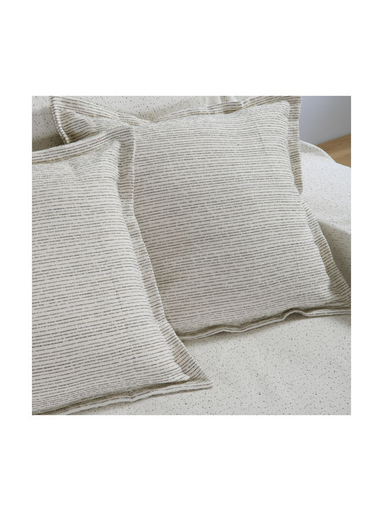 Nef-Nef Homeware Nef-Nef Homeware Zierkissen Malta Ecru / Schwarz 50x50cm