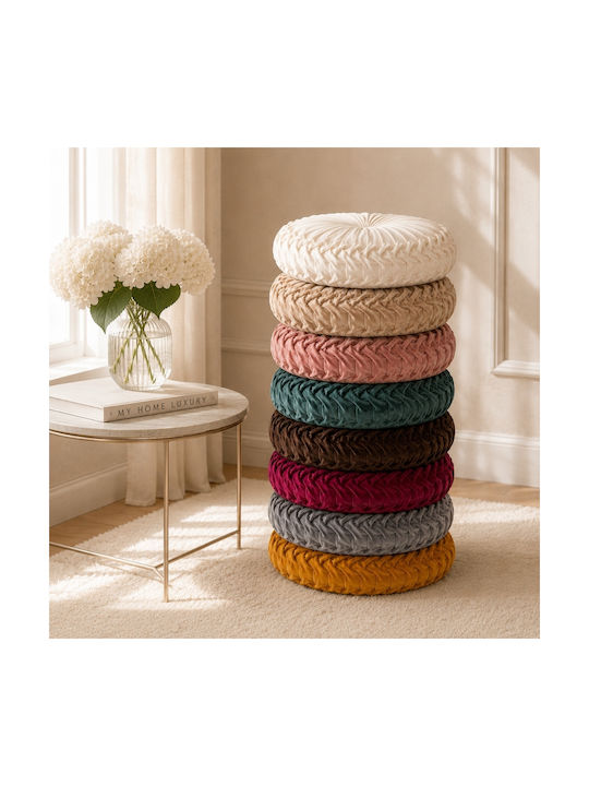 My Home Luxury Sofa-Kissen Aus Samt In Gelber Farbe 40x40cm