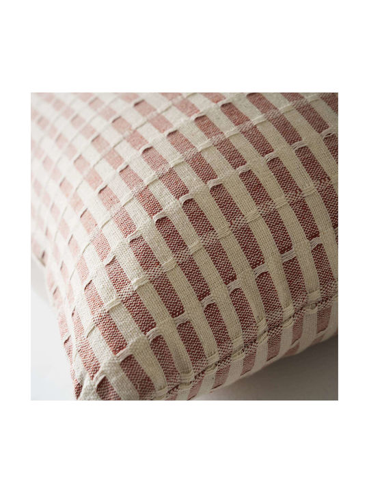 Gofis Home Decorative Pillow Case Elysia Made of 100% Cotton Dusty Rust 43x43cm