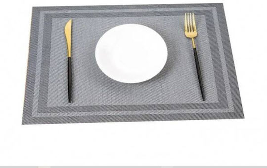 ecarla Tischsets Metallisch Silber 45x30cm