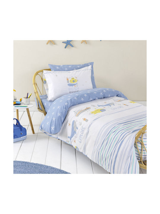 Nima Single Sheet Set with Elastic Band Cotton Sea Adventure 170x255cm 3pcs