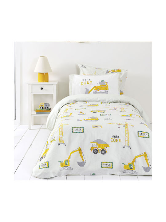 Nima Nima Kinderbettlaken Set Mit Gummizug Baumwolle Big Truck 170x255cm 3 Stück