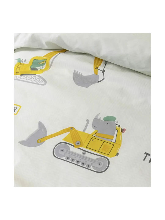 Nima Nima Kinderbettlaken Set Mit Gummizug Baumwolle Big Truck 170x255cm 3 Stück