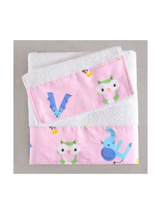 Rythmos Semi Double Cotton Sheet Set with Elastic Band Pink 160x260cm 3pcs
