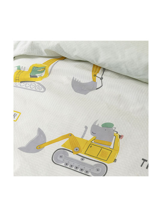 Nima Nima Kinderbettlaken Set Mit Gummizug Baumwolle Big Truck 170x255cm 3 Stück