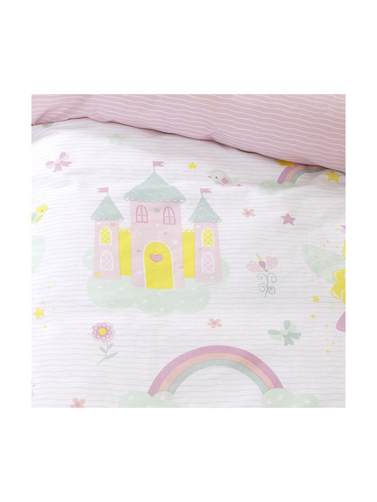 Nima Kids Sheets Set Single Cotton Fairy Pink 170x255cm 3 Pieces