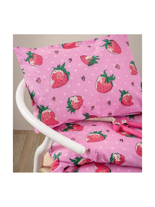Palamaiki Σετ Σεντόνια Μονά Βαμβακερά Mk776 Ροζ 170x260cm 3τμχ