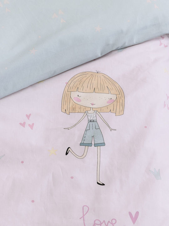 Nima Sheet Set Single Cotton Lovely Pink 170x255cm