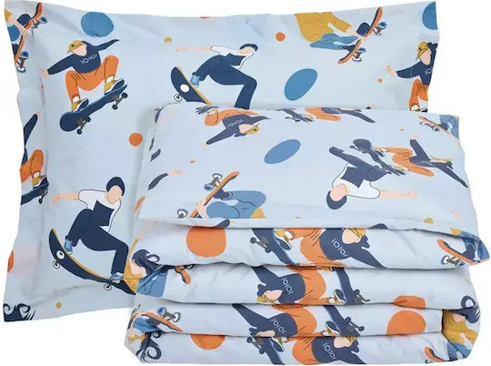Das Home Kids Sheets Set Single Cotton 4985 Grey 170x260cm 4 Pieces