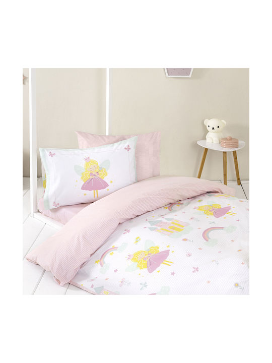 Nima Semi Double Cotton Sheets Set Fairy Pink 190x255cm 3 Pieces