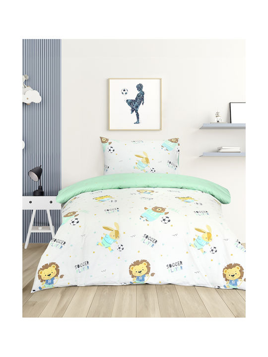 Kocoon Single Sheet Set With Fitted Cotton White 100x200cm 3pcs