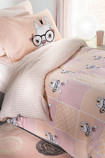 Saint Clair Sheet Set Single Cotton Rosie Rosie Pinky 160x260cm 3pcs