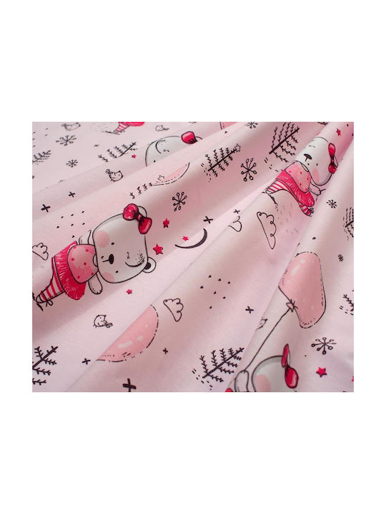 Dimcol Single Cotton Sheet Set Ballerina Bear 598 Pink 160x240cm 2pcs