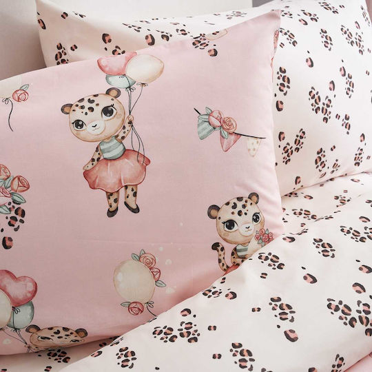 Vesta Home Σεντόνι Μονό Βαμβακερό Leopard Leopard 170x260cm