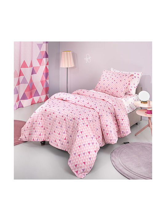 Guy Laroche Σετ Σεντόνια Μονά με Λάστιχο Βαμβακερά Two 2 Twenty Fuchsia 100x200cm 3τμχ