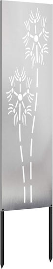 vidaXL Silver Garden Decoration made of Stainless Steel 32x1.7x140cm