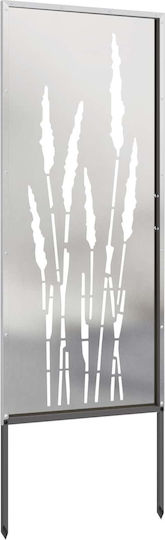 vidaXL Gartendekorationen aus Rostfreier Stahl in Silber 50x1.7x140cm 876312