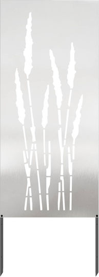 vidaXL Gartendekorationen aus Rostfreier Stahl in Silber 50x1.7x140cm 876312