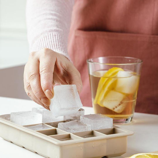 Nava Misty Ice Tray Cube Silicone 15 Slots Beige 10-111-050