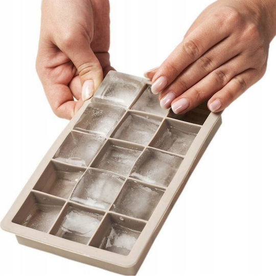 Nava Misty Ice Tray Cube Silicone 15 Slots Beige 10-111-050