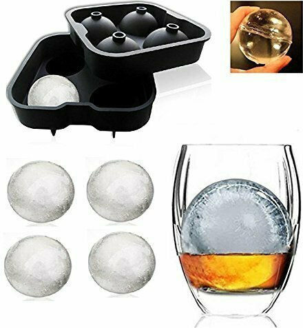 Sugar Love Formă De Gheață Rotundă Din Plastic Cu Capac Capacitate 4 Locuri Neagră KIT095