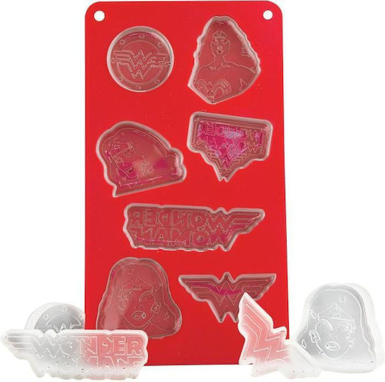 Cinereplicas DC Wonder Woman Ice Tray Plastic 7 Slots Red RS493305