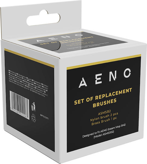 Set of 3 Wire Nylon Brushes Aeno Asmsb2 Compatible Model Sm2 White