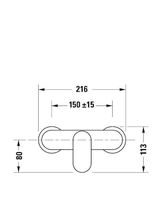 Duravit Αναμεικτική Μπαταρία Μπανιέρας Χρυσή