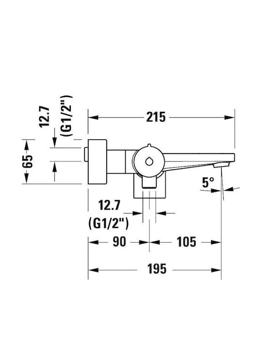 Duravit Mischung Bade- / Duscharmatur Badewanne Schwarz