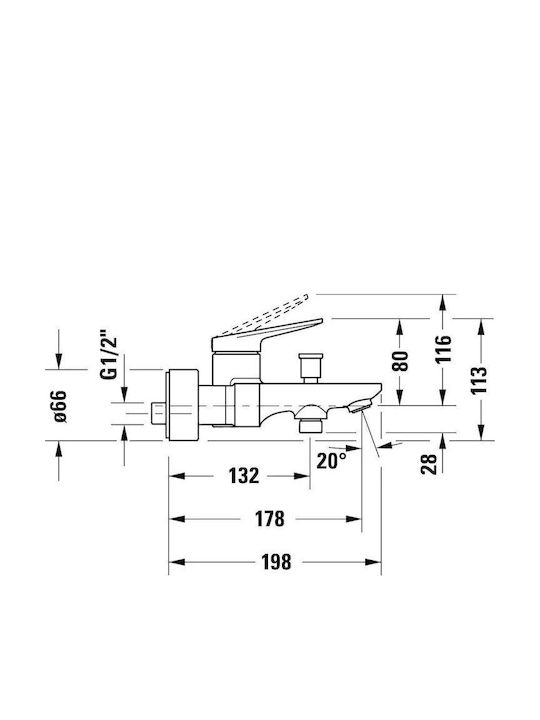 Duravit Mischung Bade- / Duscharmatur Badewanne Schwarz