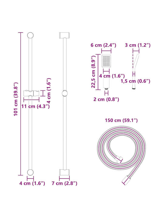vidaXL Bronze Shower Mixing Faucet