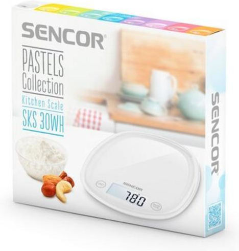 Sencor SKS 3 Ψηφιακή Ζυγαριά Κουζίνας έως 5kg White