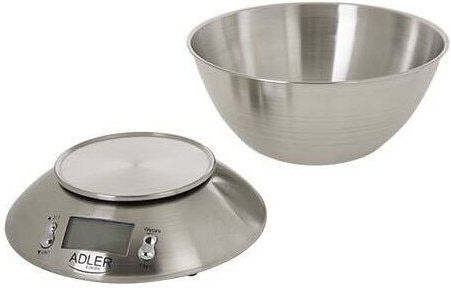 Adler Digitale Küchenwaage bis 5kg Silber