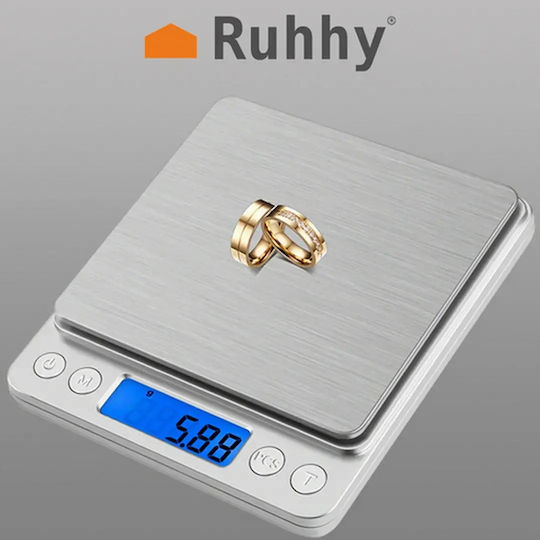 Ruhhy Ψηφιακή Ζυγαριά Κουζίνας έως 0.5kg Γκρι