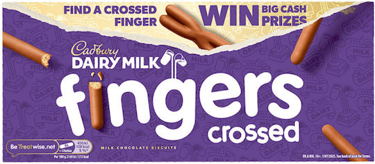 Cadbury Dairy Milk Fingers Σοκολάτα Γάλακτος 114gr