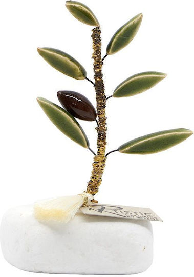 Rozos Ceramics Διακοσμητική Ελιά από Κεραμικό Υλικό 6x10cm