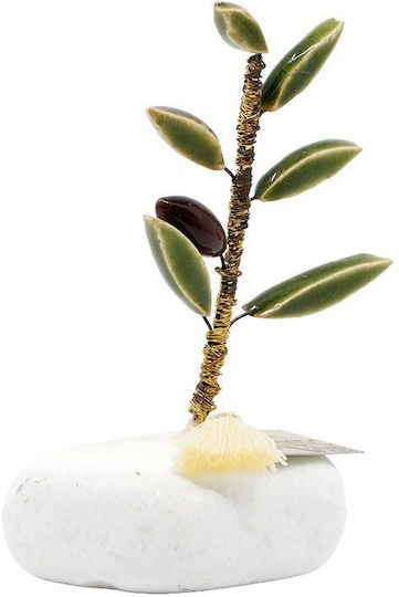Rozos Ceramics Διακοσμητική Ελιά από Κεραμικό Υλικό 6x10cm