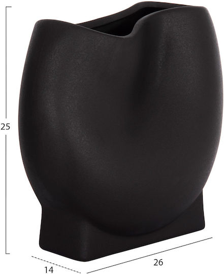Decor ceramic pentru masă Fb94610.02 negru mat 26x14x25cm