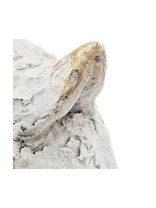 Artekko Animal Decorative Owl Magnesium White Patina 26.5x21x44.5 Cm