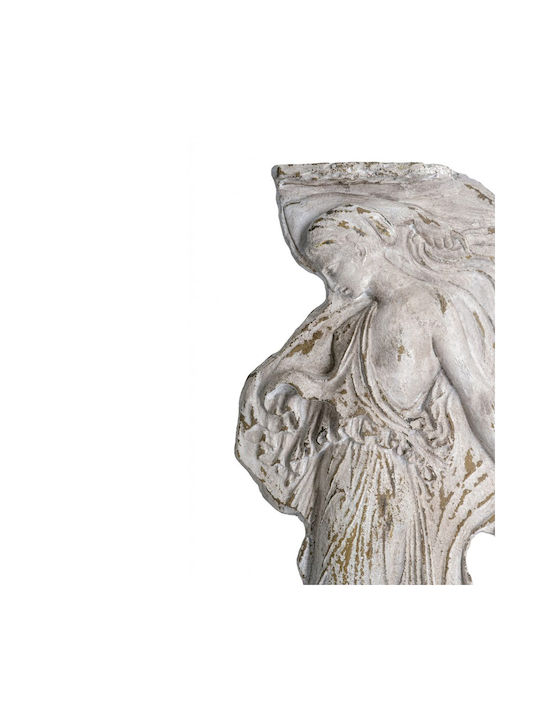 Artekko Maenad Επιτραπέζιο Διακοσμητικό Ρητίνης Λευκή Πατίνα 20.5x6.7x33.5 Cm