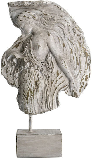Artekko Maenad Tabletop Polyresin Decorative White Patina 20.5x6.7x33.5 Cm