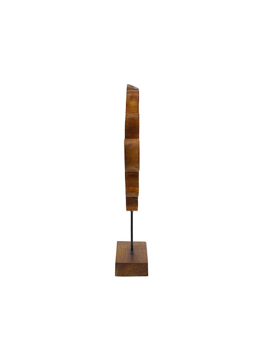 Artekko Woody Καφέ Διακοσμητικό Γλυπτό Ξύλο Teak 55.1x15x80 Cm