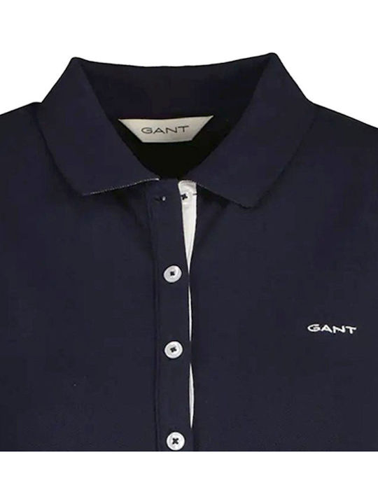 Women's Sleeveless Blue Polo Blouse